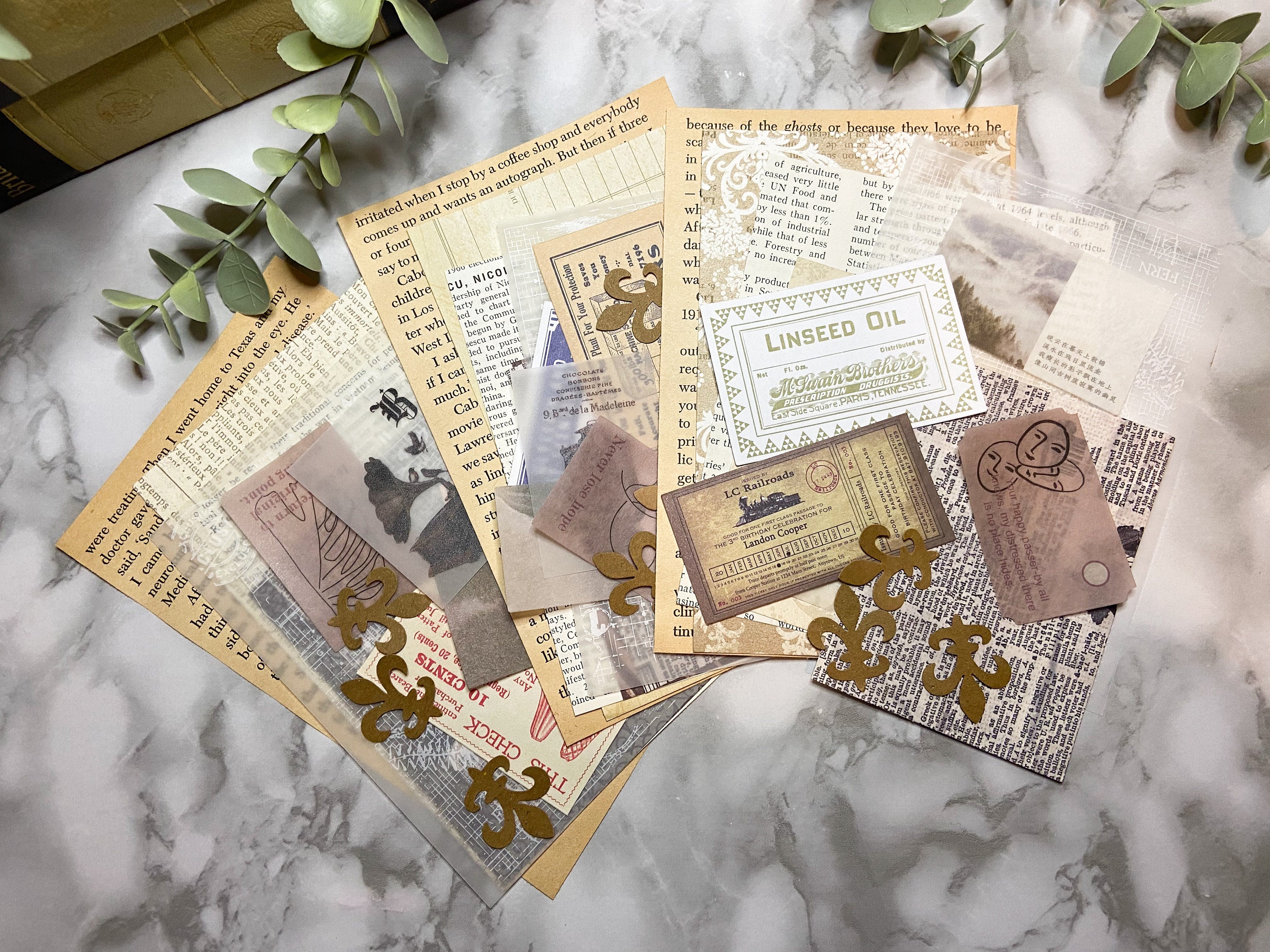 Vintage Inspired Rustic Mini Junk Journal Kit - Creative Journalling ...