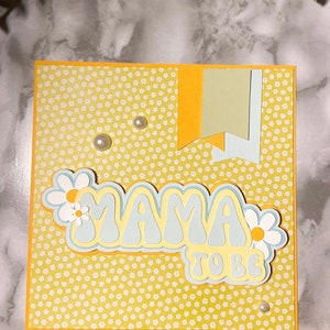 Carte de voeux groovy future maman - carte de douche nuptiale - cartes pour notes