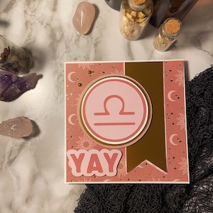 Cartes d'anniversaire roses du zodiaque - Cartes de voeux astrologie