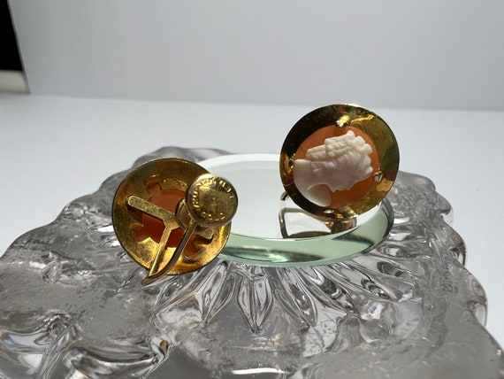 Old Gold-Filled Cameo Earrings - image 4