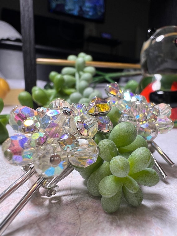 Gorgeous Aurora Borealis Glass Crystal Earrings