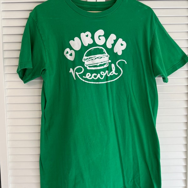 Burger Records Green Logo Tee L