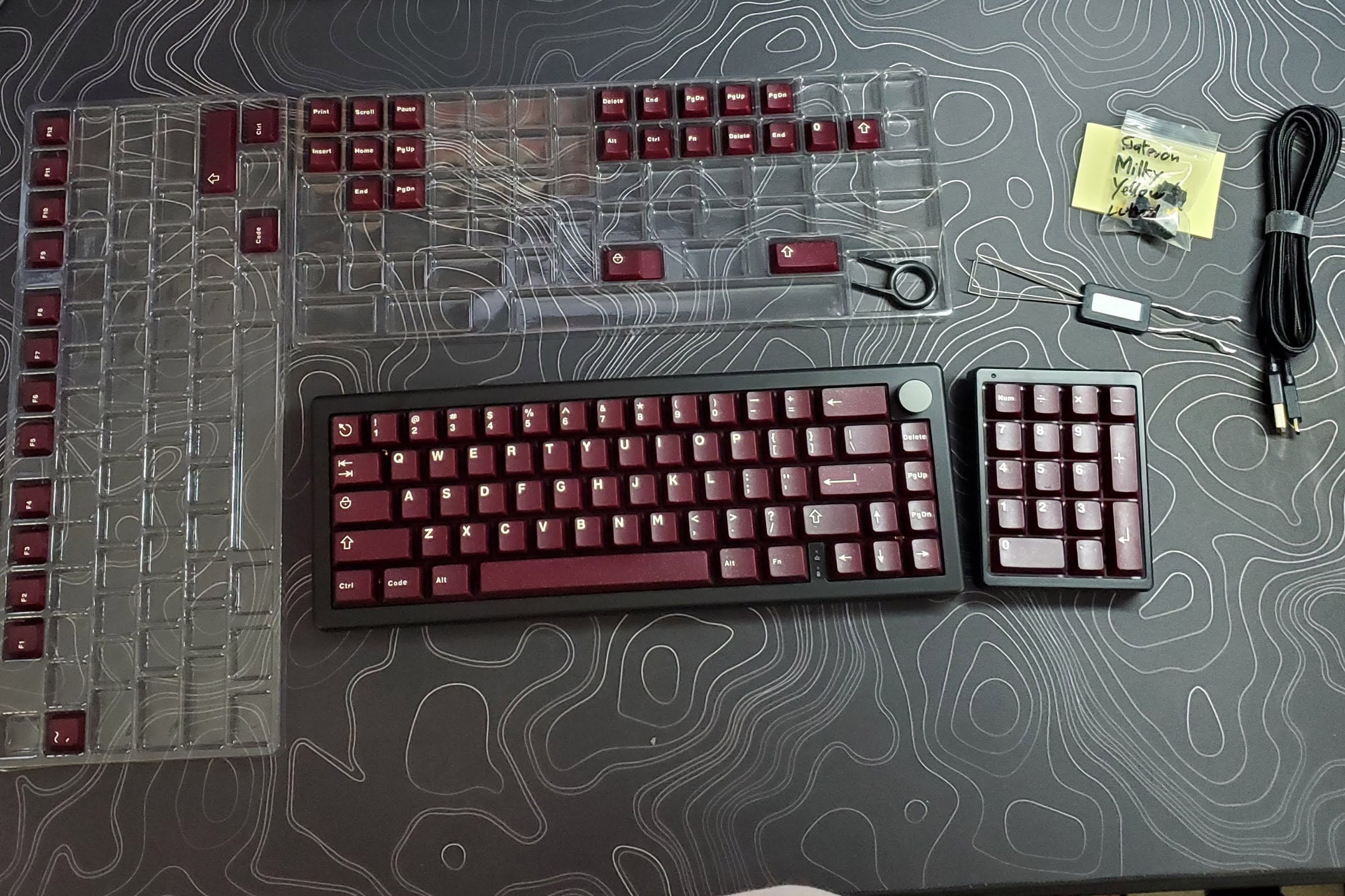 Muted Custom Wireless Mechanical Keyboard 65 and Wired Numpad Etsy