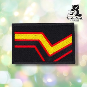 Rubber Pride Flag Patch | Rubber and Latex Pride | Embroidered Sew-On Patch | Full Coverage Rectangular | Alaskan Made