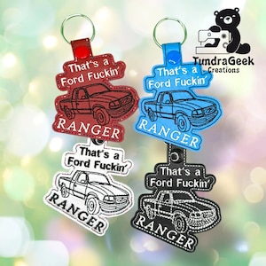That’s a Ford Effin’ Ranger Embroidered Keychain - Meme-Inspired Gift