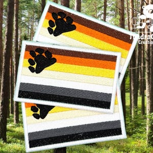 Bear Pride Rectangular Embroidered Patch