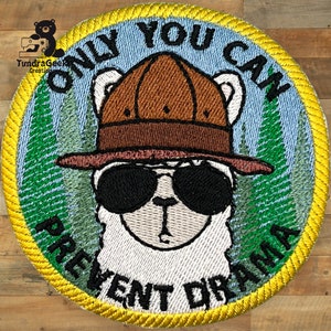 Drama Llama Embroidered Sew-on Patch