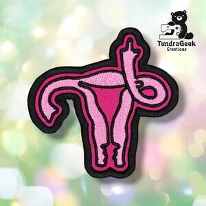 F Uterus Patch | Reproductive Rights Statement | Embroidered Sew-On | Alaska Made