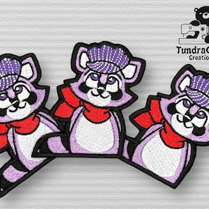 Parche bordado para coser de ingeniero mapache de Rambley