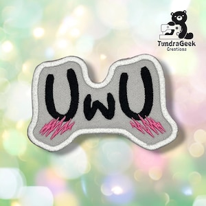 UwU Patch | Cute Anime Aesthetic Design | Furry Weeb Gift | Alaska Made
