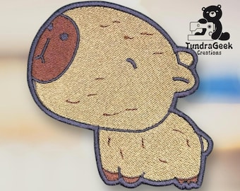 Capybara Embroidered Sew-On Patch