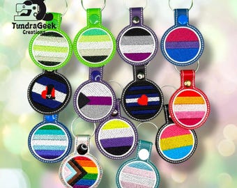 Llavero con la bandera del orgullo - Redondo
