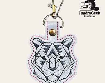 Geometric Tiger Keytag