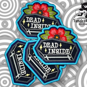 Dead Inside 4in Sew-On Embroidered Patch