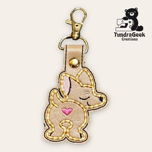 Chihuahua Bum Key Fob/Tag