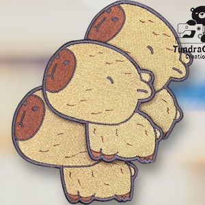 Capybara Embroidered Sew-On Patch