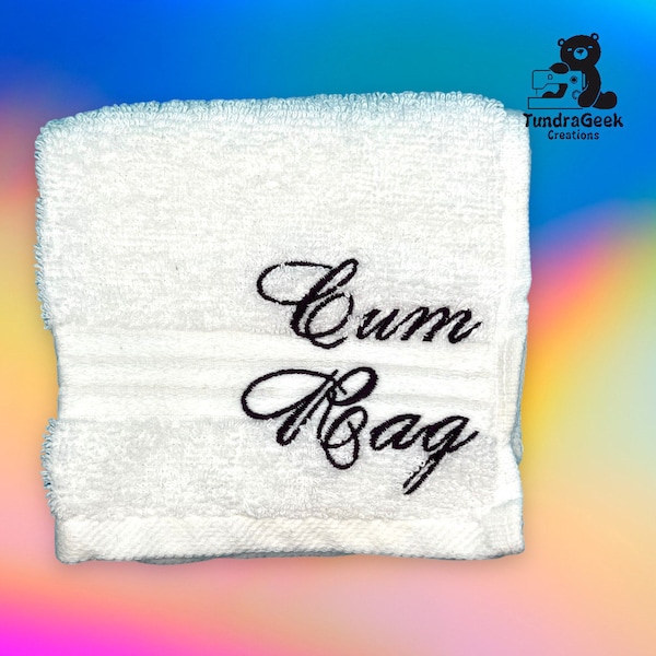 C-Rag Fancy Font in Washcloth Size