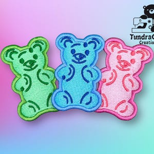 4in Gummy Bear Embroidered Sew-On Patch