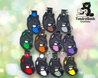 Pup Hood Keychain | Embroidered Vinyl Keychain | Pup Play Accessory