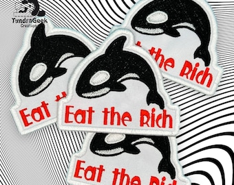 Eat the Rich Orca Sew On Patch