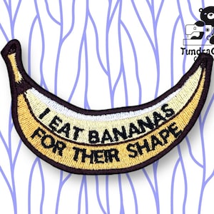 Banana Shape Embroidered Sew-On Patch