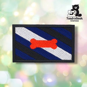 Pup Pride Flag Patch | Embroidered Sew-On Patch | Pup Play Accessory | Pup Pride Gear | Iron-On Backing