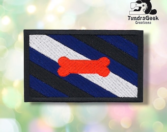 Pup Pride Flag Patch | Embroidered Sew-On Patch | Pup Play Accessory | Pup Pride Gear | Iron-On Backing