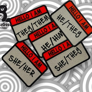 Pronouns Sew-On Embroidered Patch