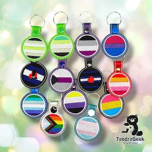 Pride Flag Keychain - Round