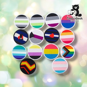 Round Pride Patch | 3 Inch Embroidered Patch | LGBTQ Sew-On Patch | Pride Flag Patch | Iron-On Backing