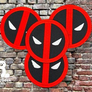 4 in Deadpool Logo Embroidered Sew-On Patch