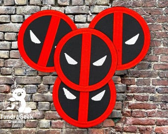 4 in Deadpool Logo Embroidered Sew-On Patch