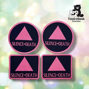 Silence = Death Patch | Pink Triangle Protest Symbol | Embroidered Sew-On | Alaska Made