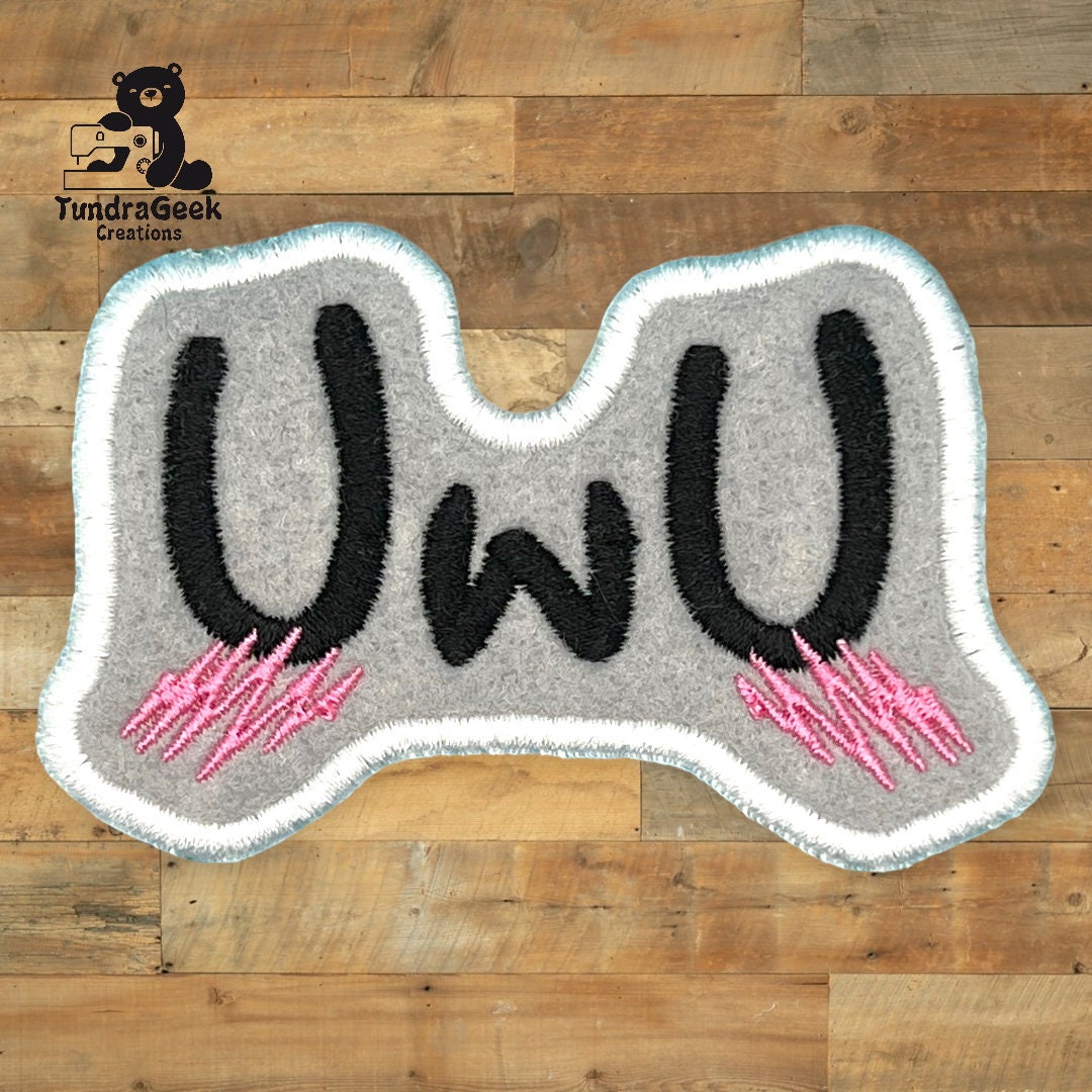 Kawaii UwU Face Patch Cute Anime Japanese Embroidered Iron On