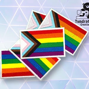 Progress Pride Rectangular Sew-On Patch