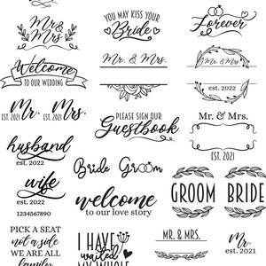 Laser Engraving Wedding signs bundle