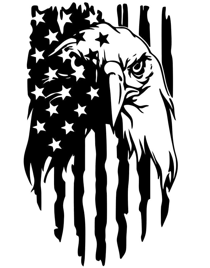 American Eagle and Flag PNG Etsy