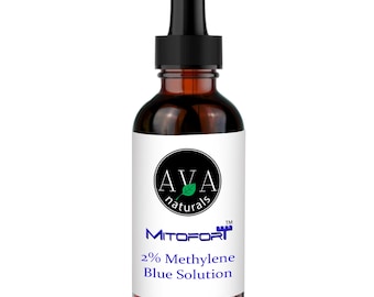 MITOFORT: Methylene Blue 2% Solution 3.4 Fl Oz - 100 ml | Ultra High Purity | USP Pharma Grade Ingredients - Third-Party Tested