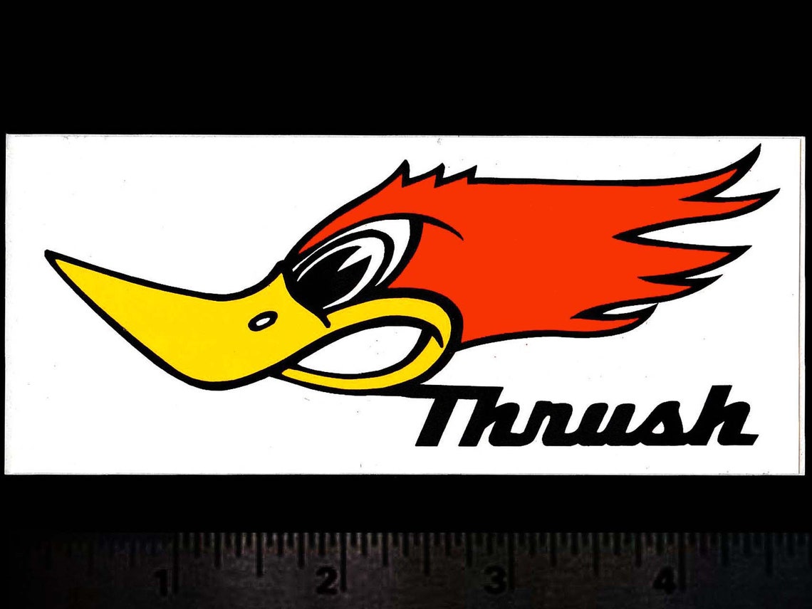 THRUSH Glasspack Mufflers Original Vintage 1960's 70's Racing Decal