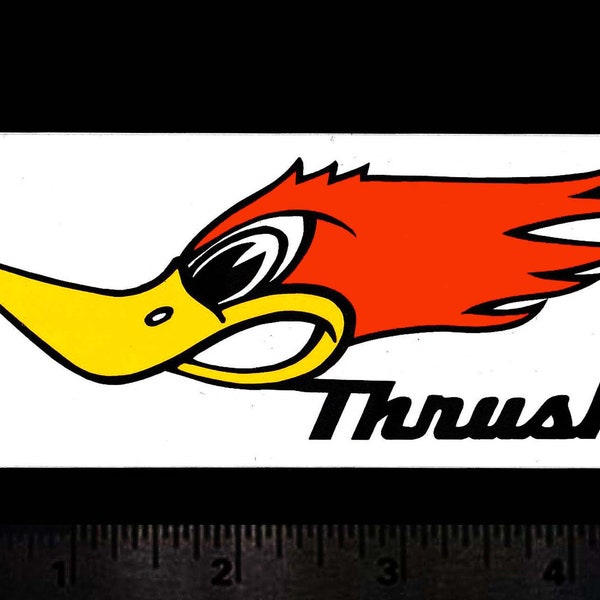 THRUSH Glasspack Mufflers - Original Vintage 1960's 70's Racing Decal/Sticker B