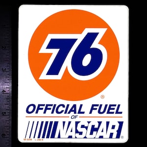 UNION 76 Official Fuel of NASCAR - Original Vintage Racing Decal/Sticker Hot Rod Race Car Tool Box Garage