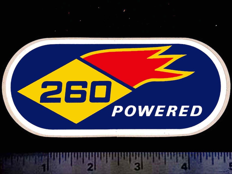 SUNOCO 260 Powered Original Vintage 1960's 70s Racing Decal/Sticker NHRA Nascar Indy image 1