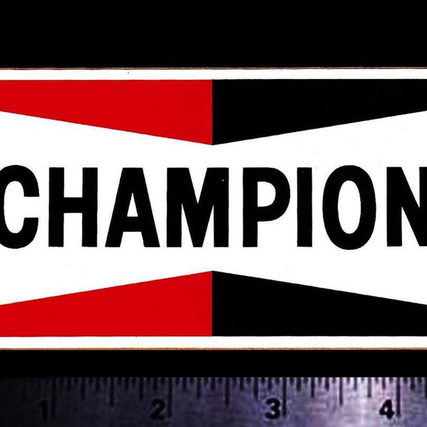 CHAMPION Spark Plugs - Original Vintage 1970’s 80’s Racing Decal/Sticker - 4.75 inch size - Nascar NHRA Indy 500 Hot Rod Tool Box
