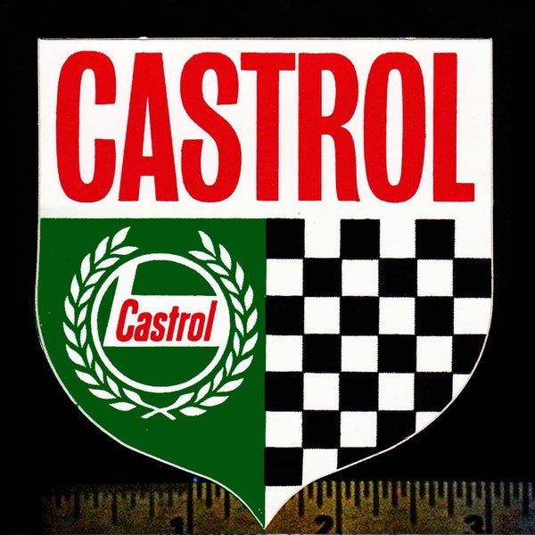 CASTROL Motor Oil Shield - Original Vintage 1960’s 70’s Racing Decal/Sticker