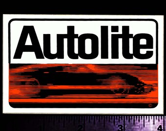 AUTOLITE - Original Vintage 1960's 70’s  Racing Decal/Sticker Ford Mustang Motorcraft