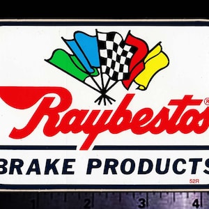 RAYBESTOS Brake Products - Original Vintage 1970&#39;s 80’s  Racing Decal/Sticker NASCAR NHRA Hot Rod Muscle Car Indy 500