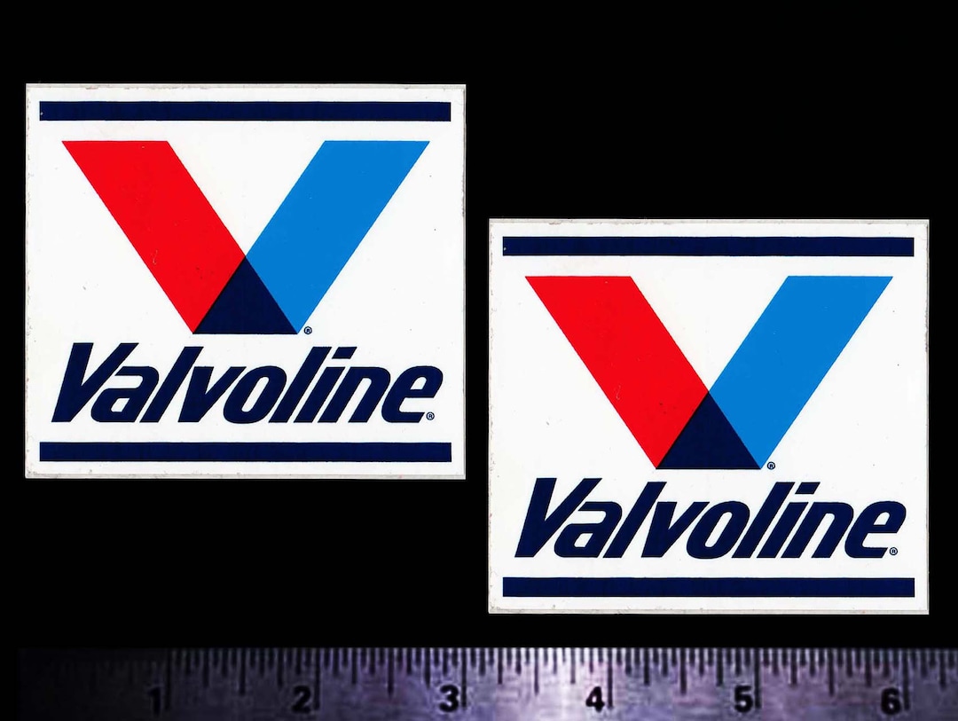 VALVOLINE Motor Oil Set of 2 Original Vintage 1980's Racing Decals