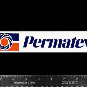 PERMATEX - Original Vintage 1970&#39;s  Racing Decal/Sticker NASCAR NHRA Hot Rod Muscle Car Indy 500 Garage Tool Box