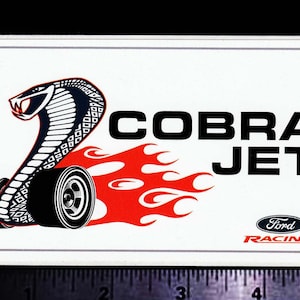 COBRA JET Ford Racing - Original Vintage Racing Decal/Sticker - Shelby Mustang