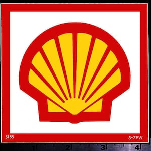 SHELL Oil Company - Original Vintage 1970’s Racing Decal/Sticker - 4.25 inch